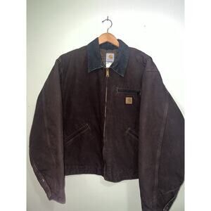 Vintage Carhartt Detroit Blanket Lined Jacket J97 DKB Dark Brown Men’s 2XL